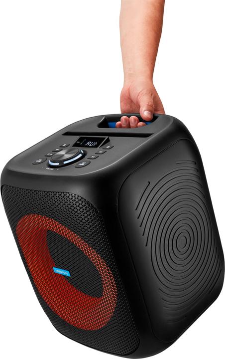 Produktbild Medion LIFE® S61991 Partylautsprecher, tragbares Bluetooth®-Soundsystem. Bluetooth® 5.0 für kabellose Musik (3 h, Akkubetrieb, Netzbetrieb)