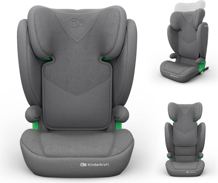 Produktbild KinderKraft Car seat JUNIOR FIX 2 PLUS i-Size grey (Kindersitz, ECE R129/i-Size Norm)