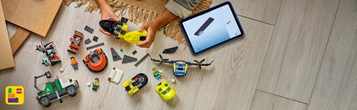 Image du produit LEGO Kombinationsset mit Flugzeug, Wartungsfahrzeug und Luftkissenboot (60505, LEGO City)