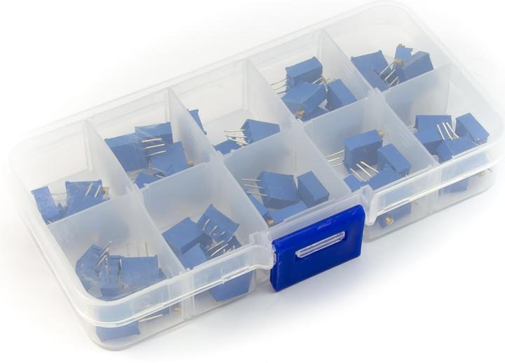 Actual product image Purecrea Rotary potentiometer set 50 pcs (50 Ohm - 1 mOhm) (Potentiometers)