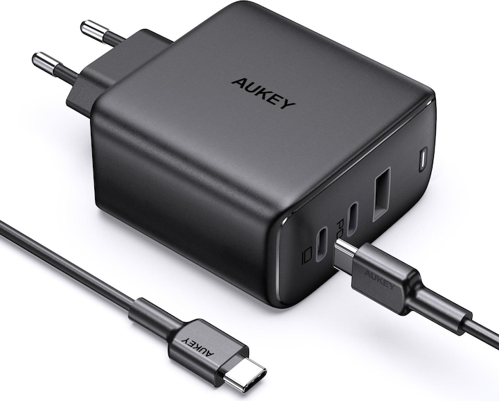 Actual product image Aukey Omnia PA-B6S + USB C cable (90 W)