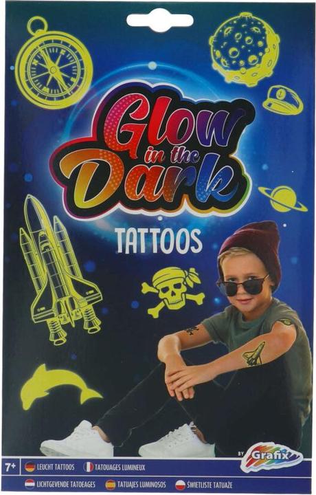 Actual product image Grafix Glow in the Dark Tattoos - Pink