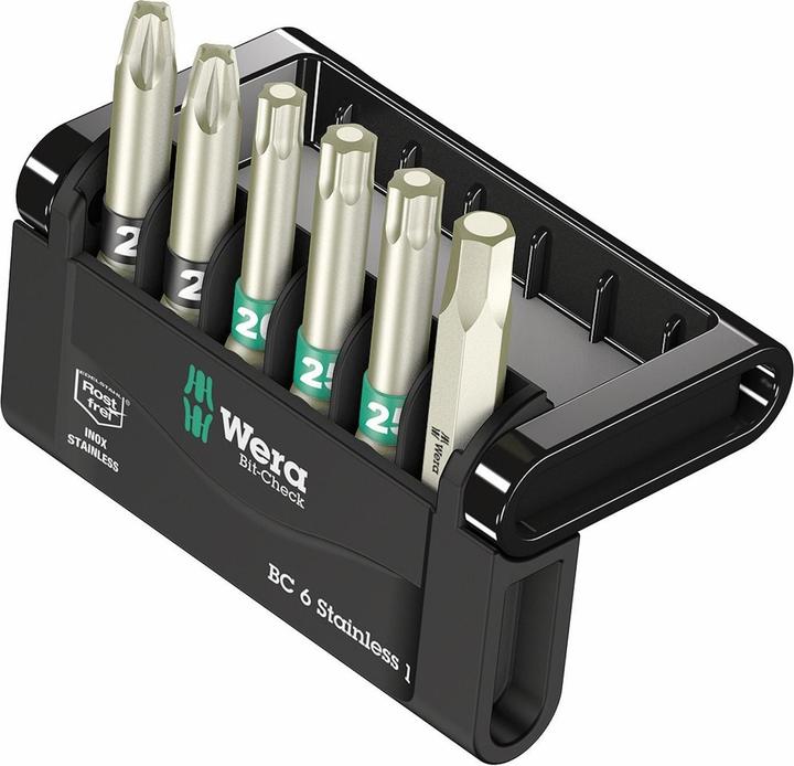 Image du produit Wera Bit-Check 6 Stainless 1 SB (Cruciforme Pozidriv PZ)