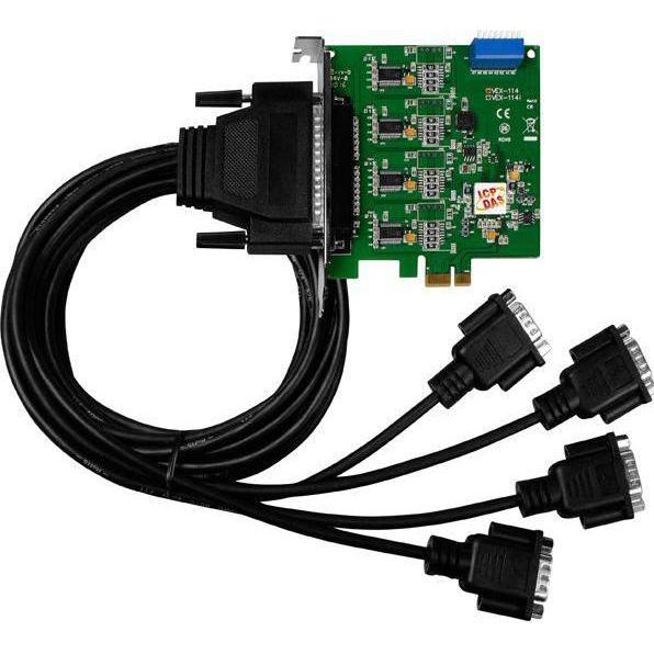 Moxa PCI EXPRESS KORT, 4 PORT RS-23, Netzwerkadapter