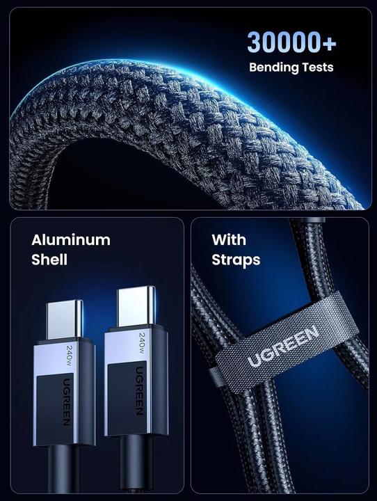 Produktbild Ugreen USB C — USB C (2 m, USB 2.0, 240 W)