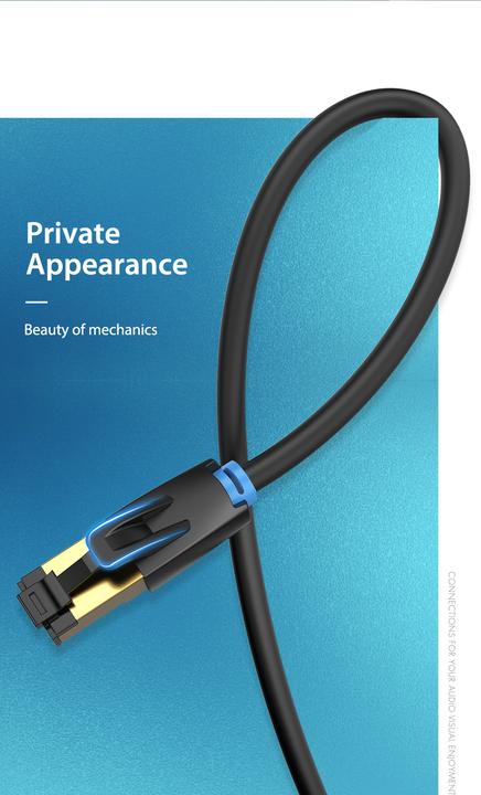 Produktbild Vention Category 8 SFTP Network Cable IKABH 2m Black (SFTP, CAT8.1, 2 m)
