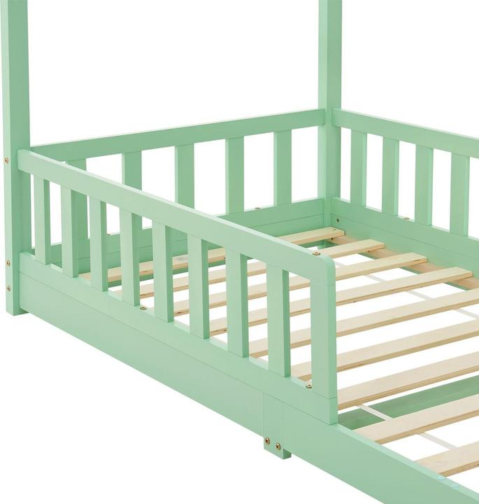 Image du produit Juskys Kinderbett 90x200cm Marli - Mint (90 x 200 cm)