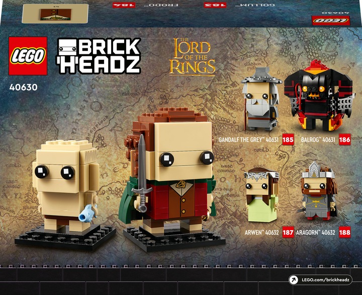 Actual product image LEGO Brickheadz Frodo & Gollum (40630, LEGO Brickheadz)