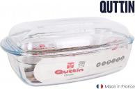 Actual product image Quttin rectangular glass pan with lid 4,4l + 2,3l