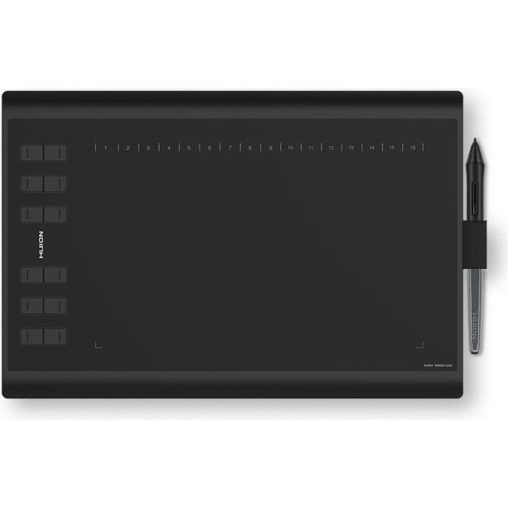Huion H1060P (12", 5080 lpi), Grafiktablett, Schwarz