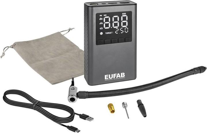 Actual product image Eufab Mini rechargeable compressor (8 bar, 0.80 l)