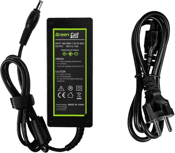 Actual product image GreenCell PRO Power Supply Charger for Laptop Samsung R522 R530 R540 R580 Q35 Q45 (60 W)