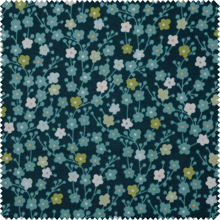 Actual product image Zweigart Cotton fabric Michiko with gold print, "Cherry Blossoms" 115 cm wide, yard goods