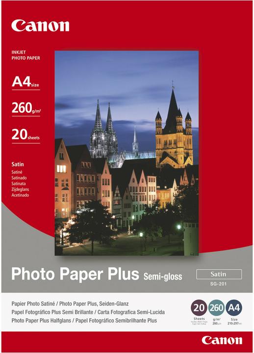 Produktbild Canon SG-201, Photo Paper Semi Gloss, 5 Blatt (260 g/m², 10 x 15 cm, 5 x)