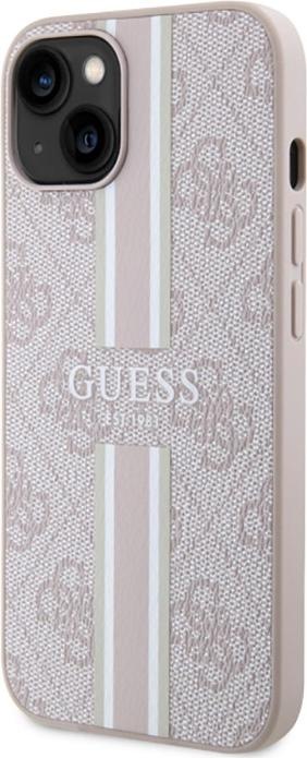 Actual product image Guess GUHMP14MP4RPSP iPhone 14 Plus 6.7" różowy/pink hardcase 4G Printed Stripes MagSafe (Apple iPhone 14 Plus)