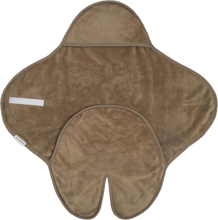 Actual product image Baby's only Hooded blanket with feet Cozy clay
