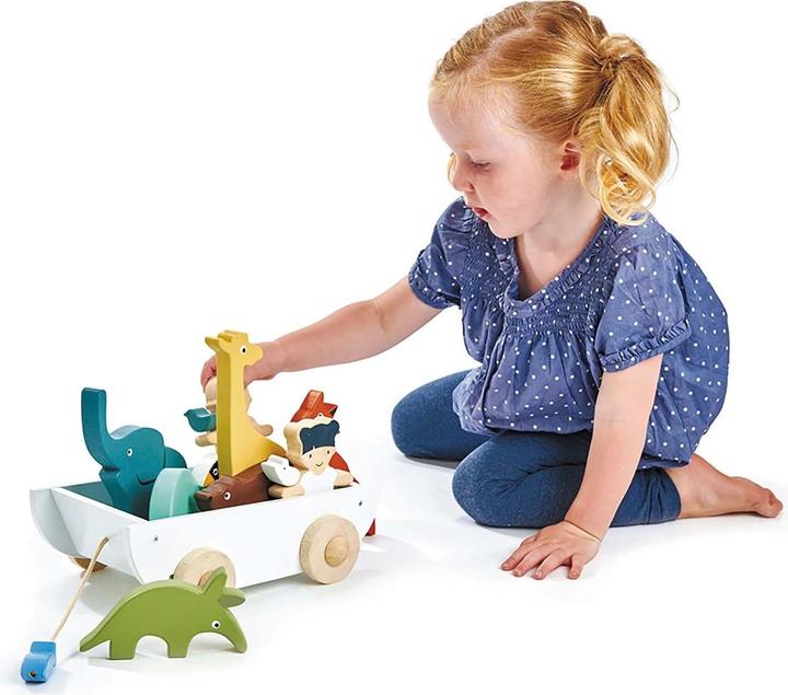 Actual product image Tender Leaf Toys Boat with animals
