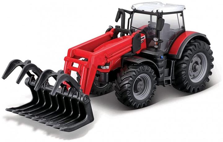 Produktbild Bburago 18/31634 Massey Ferguson 8740S Tractor Official Scale 1:32 Metallic Red with Drive and Calip