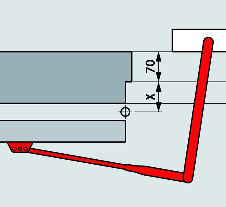 Produktbild Dormakaba Gestänge beidseitig verlängert (Zimmertür, Eingangstür, Holztür, Balkontür)