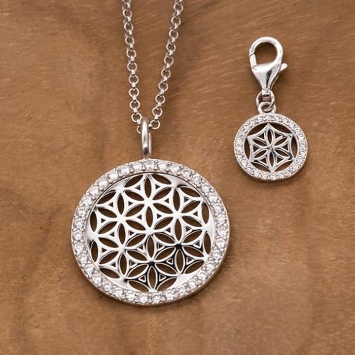 Immagine prodotto Engelsrufer Collana di equilibrio Fiore della vita (Argento 925 rodiato, Argento rodiato, 50 cm)