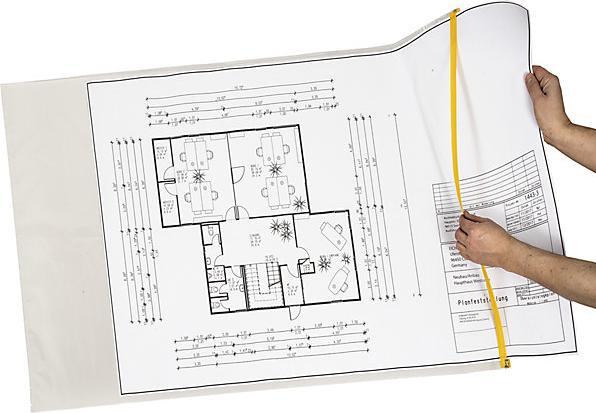 Actual product image Eichner 5 tarpaulin bags 100.0 x 150.0 cm transparent/yellow (5 pcs.)