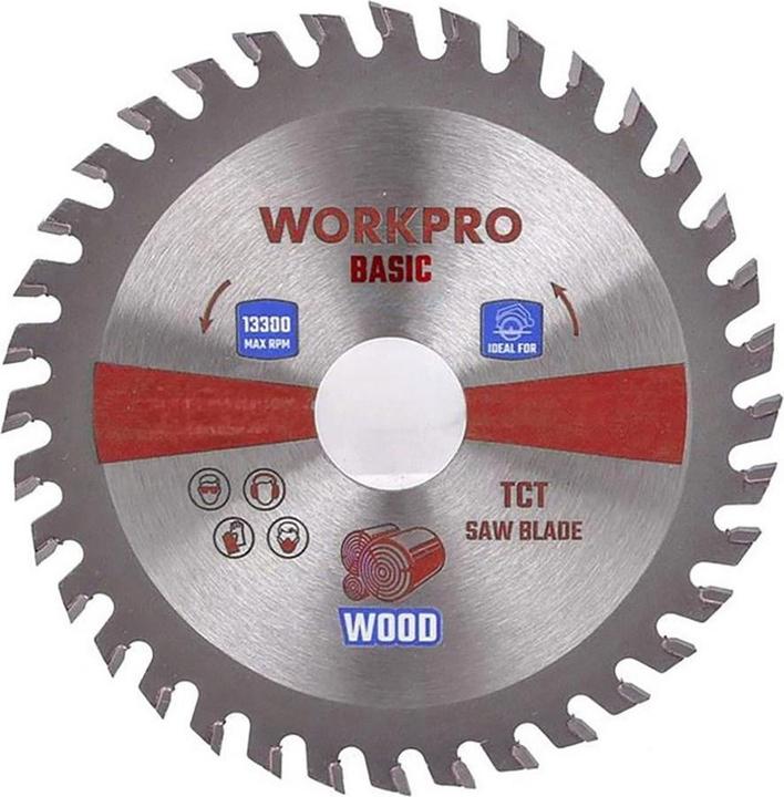 Workpro Saw blade for wood, basic, ø125 x 22.2 mm x 36 teeth