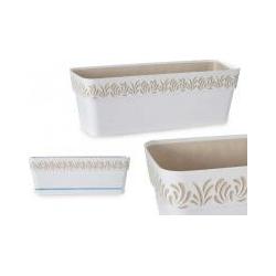Kerbl, Blumentopf, Stefanplast Jar Gaia Rechteckige Wasserreserve Weiss (19 cm)