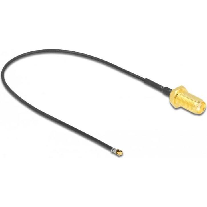 Delock Antennenkabel SMA Buchse zum Einbau zu MHF 4L LK Stecker 1.37 50 cm Gewindelänge 10 mm (2.50 dB, Antennenkabel), ...