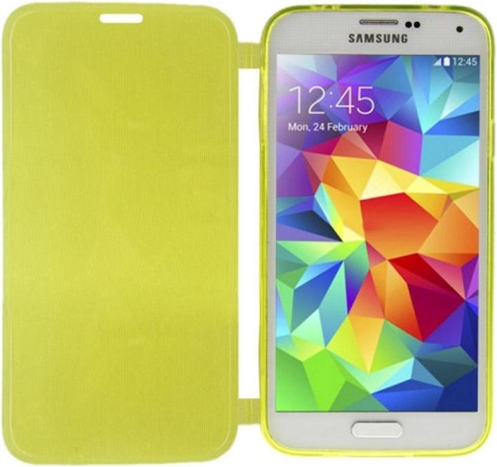 Produktbild König Design Handyhülle Flip Quer für Handy Samsung Galaxy S5 / S5 Neo Gelb (Samsung Galaxy S5, Samsung Galaxy S5 Neo)