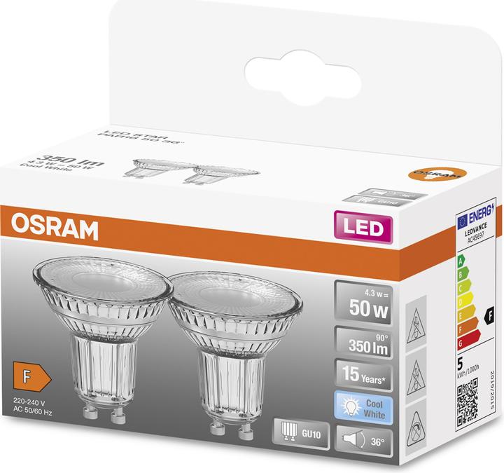 Produktbild Osram Reflektor (GU10, 4.30 W, 350 lm, 2 x, F)