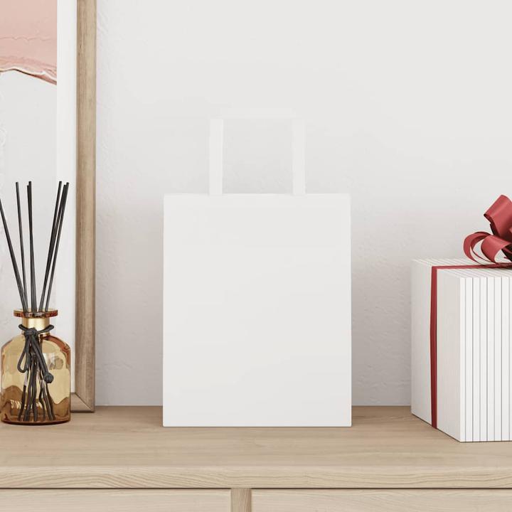 Produktbild VidaXL Kraftpapiertüten 250 Stk. mit Henkel Weiss 45x17x48 cm Papiertüte (Geschenktüte, 250 x)