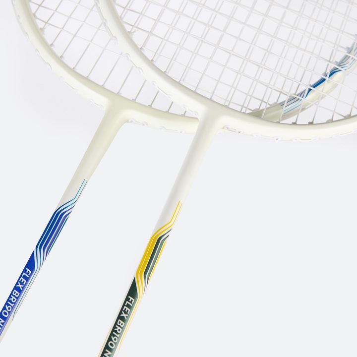 Actual product image Perfly Badminton-Schlägerset Erwachsene leuchtend - BR190 Flex Set Nite blau/gelb