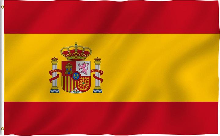 Produktbild Lobwerk Spanien Spain Flagge mit Ösen Fahne 150x90 Metalösen Wetterfest Fahnenmast (150 x 90 cm)