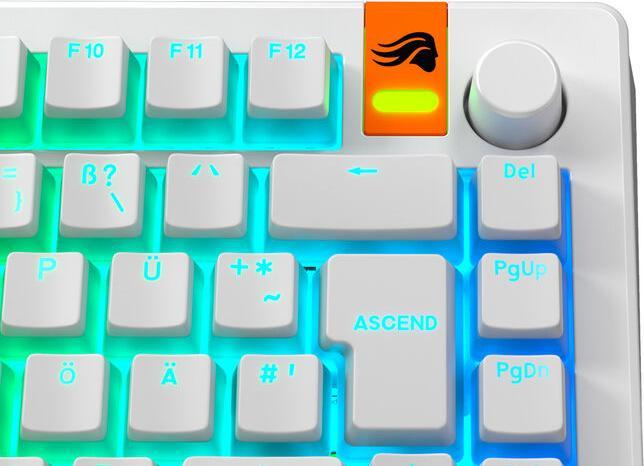 Productafbeelding Glorious Aura V3 Keycaps, ISO Layout (DE), PBT, Doubleshot - Weiss