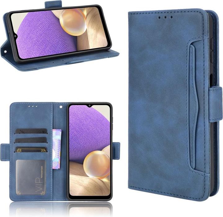 Produktbild Cover-Discount Galaxy A32 5G - Etui mit vielen Kartenfächer blau (Samsung Galaxy A32 5G)