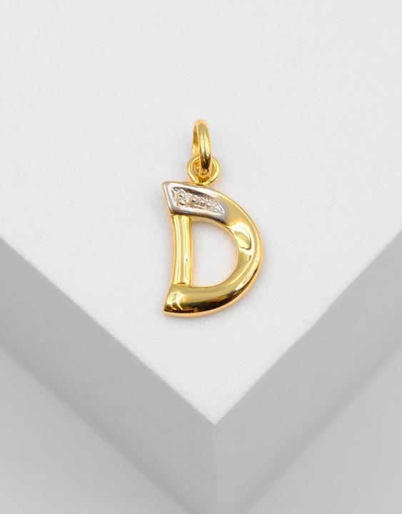 Image du produit Muau Lettre (750, Or jaune 18 carats, Or blanc)