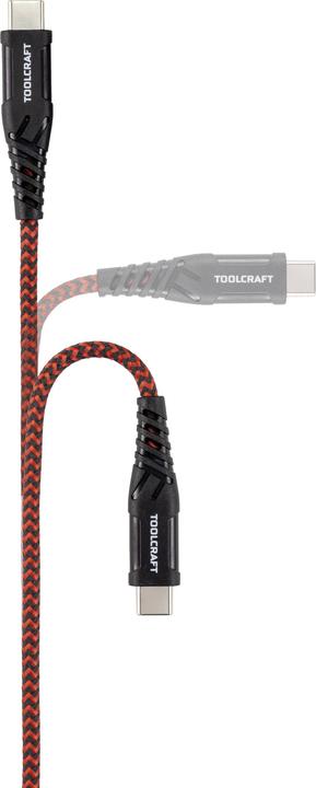 Actual product image Toolcraft USB 2 connection cable (2 m, USB 2.0, 15 W)