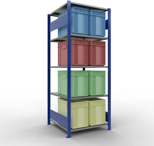 Immagine prodotto Schulte Lagertechnik Sistema di scaffalature di base senza viti MULTIplus150 con ripiani di lunghezza