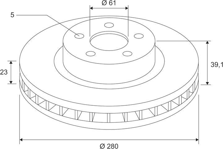 Actual product image Valeo Geoliede Remschijven (280 mm)