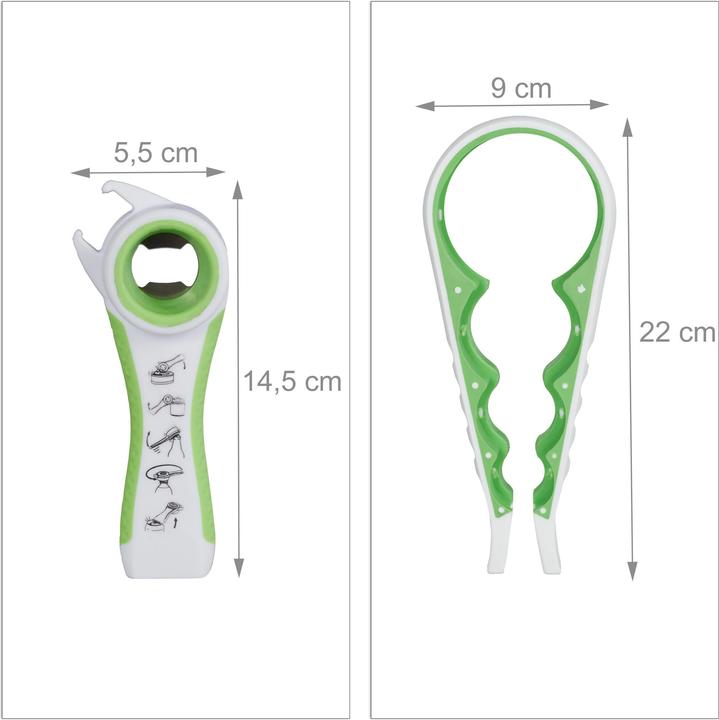 Image du produit Relaxdays Ouvre couvercle (Ouvre-bouteille à couvercle en plastique)