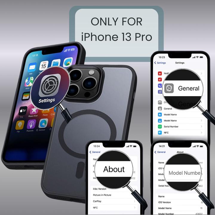 Actual product image Cadorabo Hybrid protective case (Apple iPhone 13 Pro)