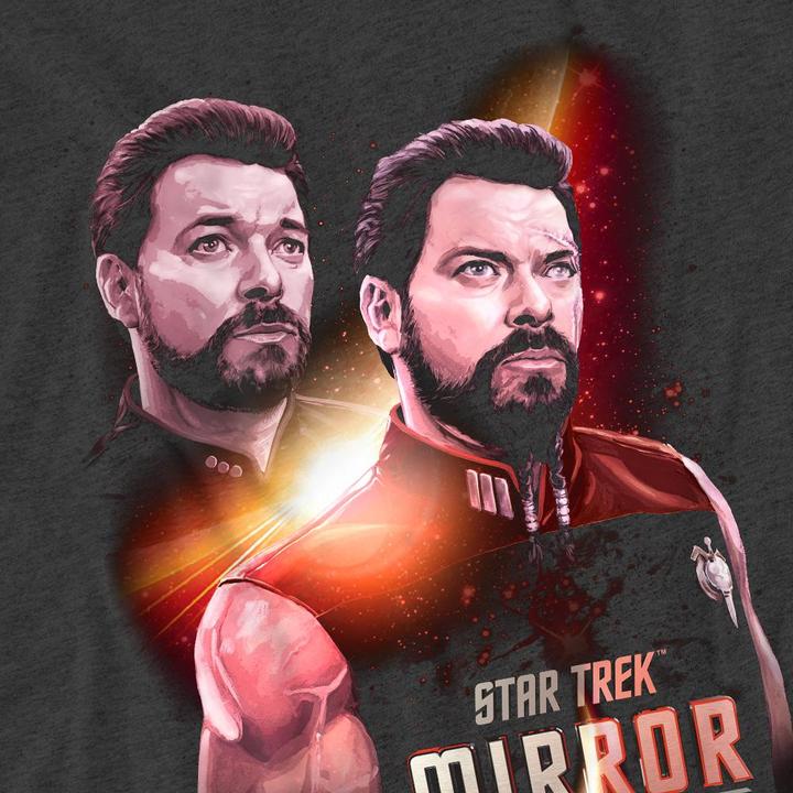 Actual product image Unisex Adult Mirror Riker T-Shirt (S)