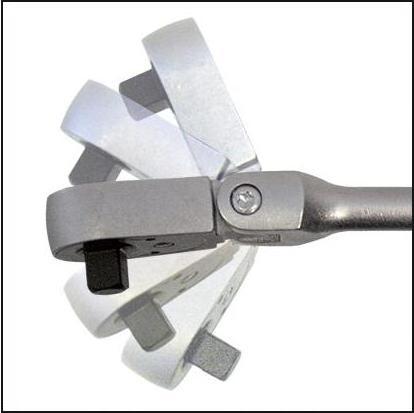 Immagine prodotto HAZET Leva a cricchetto ∙ con snodo 916GK ∙ Attacco quadro, massiccio, 12,5 mm (1/2 di pollice) (1/2")