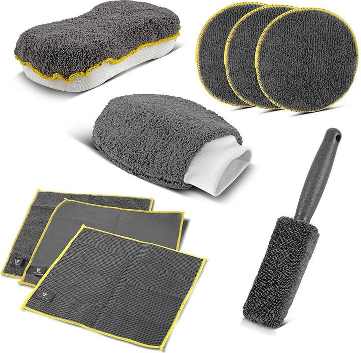 Produktbild Stahlwerk Autoreinigungs-Set 9-teiliges Autopflege-Set / Aufbereitungs-Set
