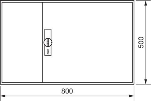 Image du produit Hager HAG FWB33D Boîtier de distribution universel IP44 500x800x161mm vide (Répartiteur)