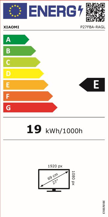 Energie-Label Xiaomi A27i (1920 x 1080 Pixel, 27")