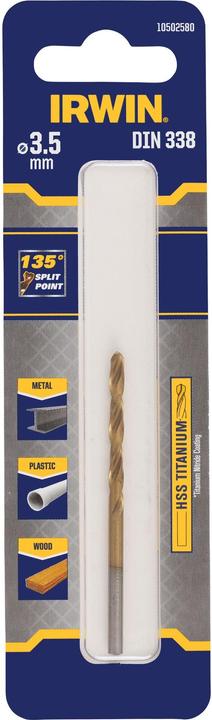 Image du produit Irwin Foret en titane cylindrique 3.5mm (10502580) (3.5 millimètres)
