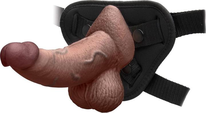 Actual product image Earthly Body Slipskin Realistic Silicone Dildo 6.5 Inch Curved Brown