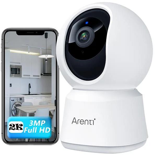 Arenti Telecamera di sicurezza IP P2T Indoor WiFi 2K 3MP, Telecamera di rete