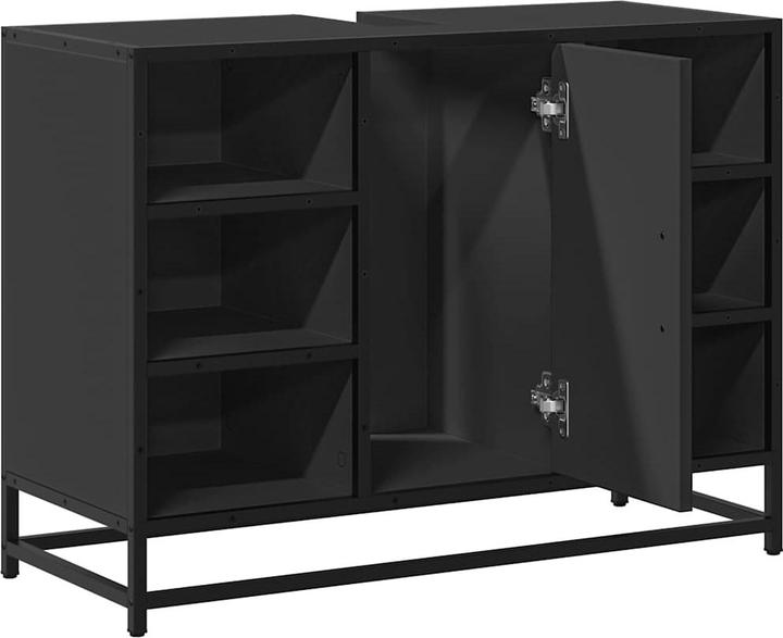 Productafbeelding VidaXL Onderkastje zwart 80x33x60 cm afgeleid houtproduct (80 x 33 x 60 cm)